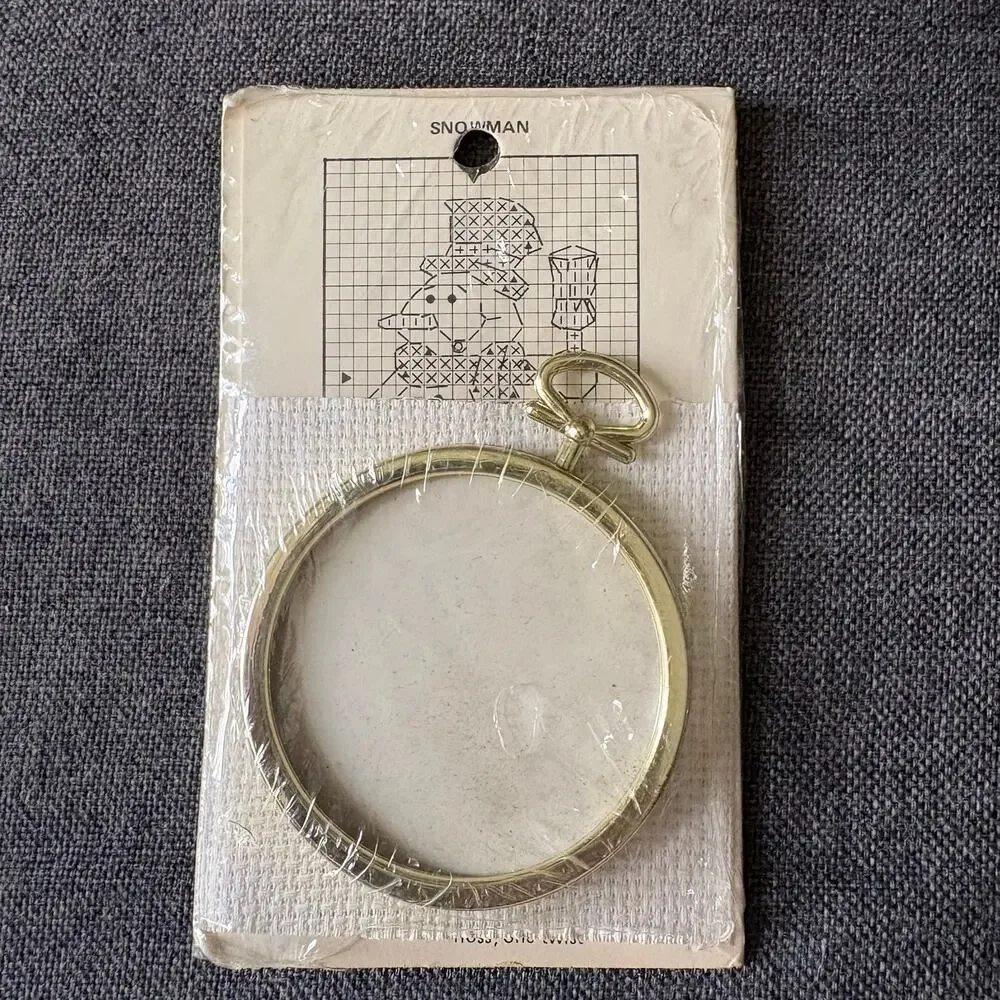 Snowman Christmas Ornament Vintage Counted Cross Stitch Kit by New Berlin Co.